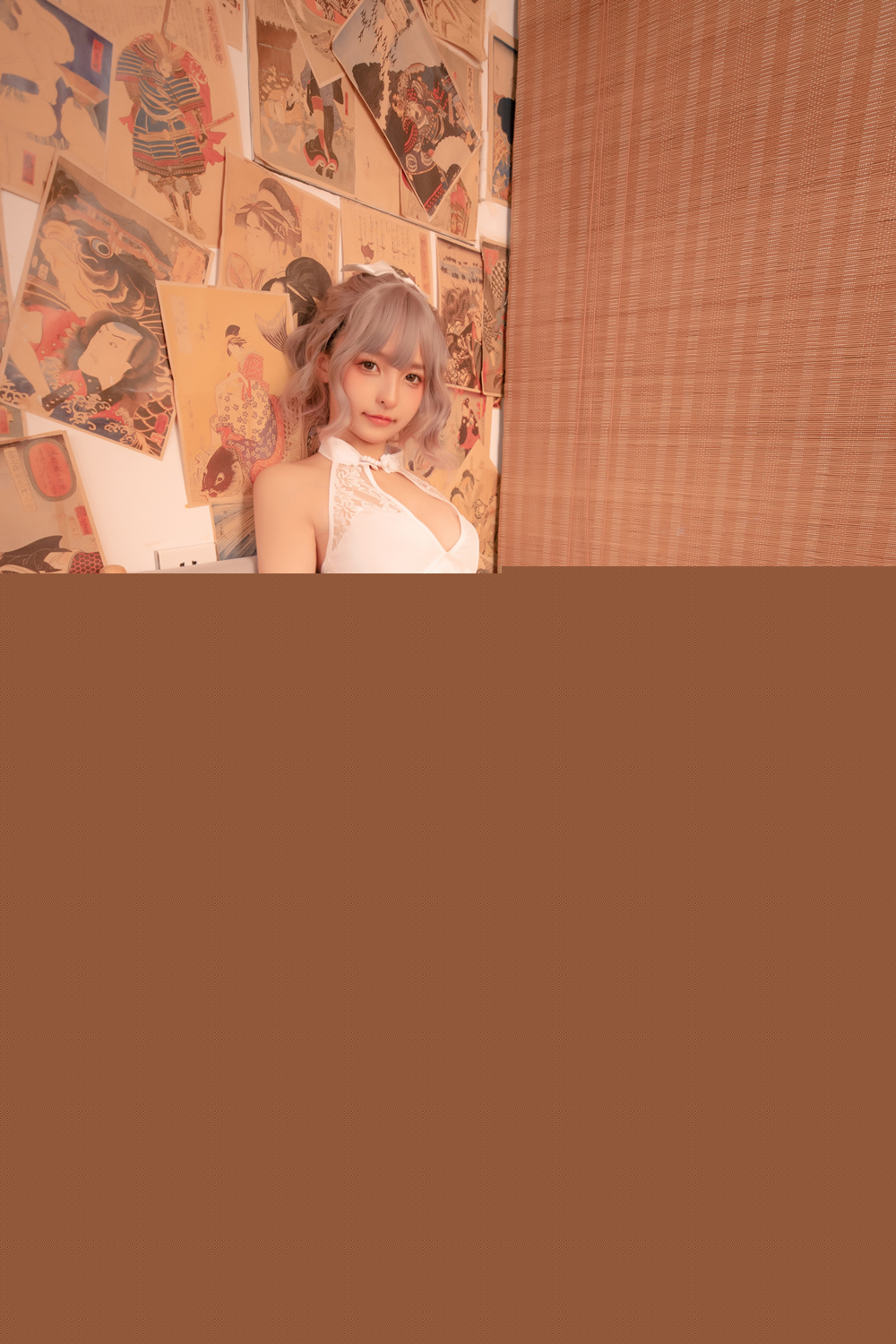 神楽坂真冬 – 白旗袍 [75P251M]