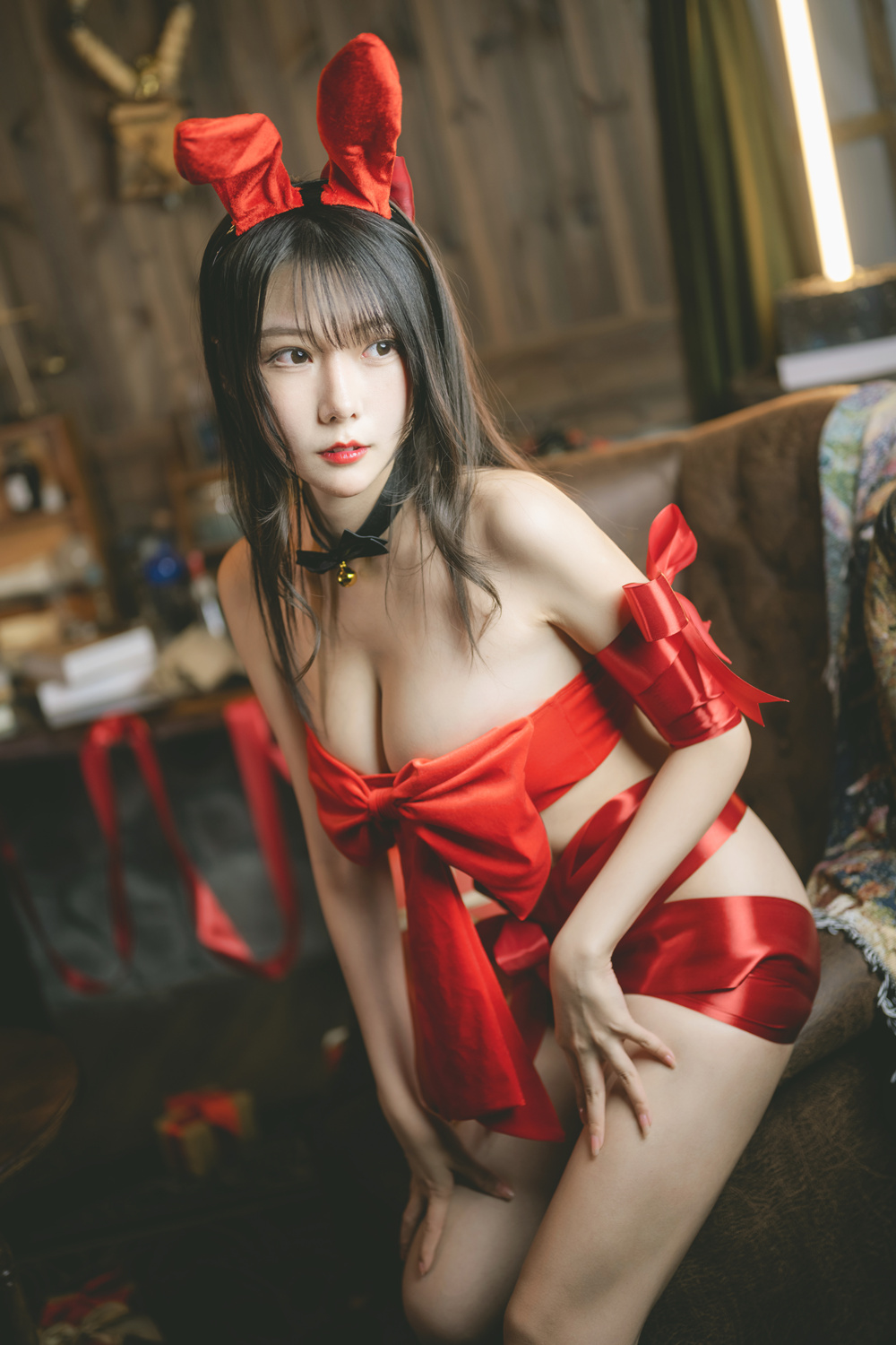 香草喵露露 – 杨枝甘露 红色丝带礼物 [54P1V1.68G]