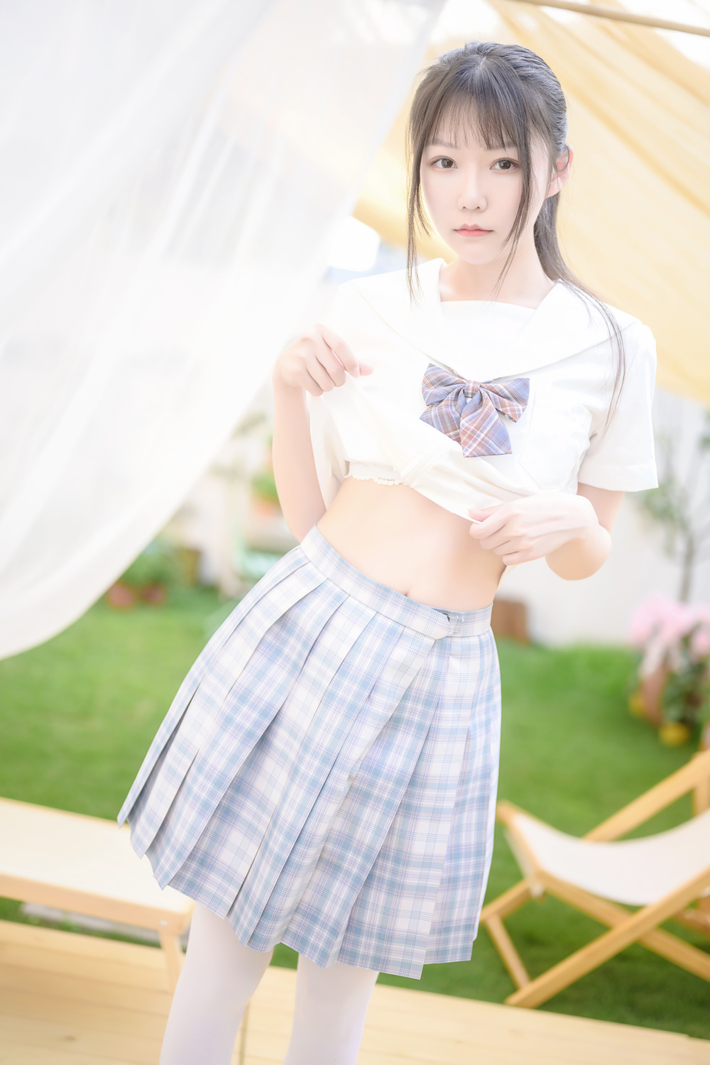 香草喵露露 NO.009 阳光庭院制服 [50P-714MB]