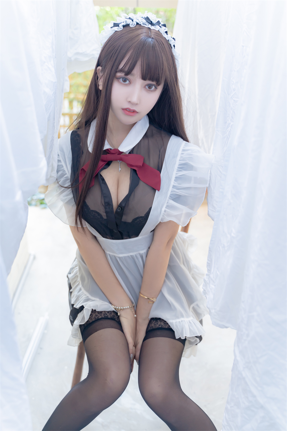 过期米线线喵 透明女仆 [49P]