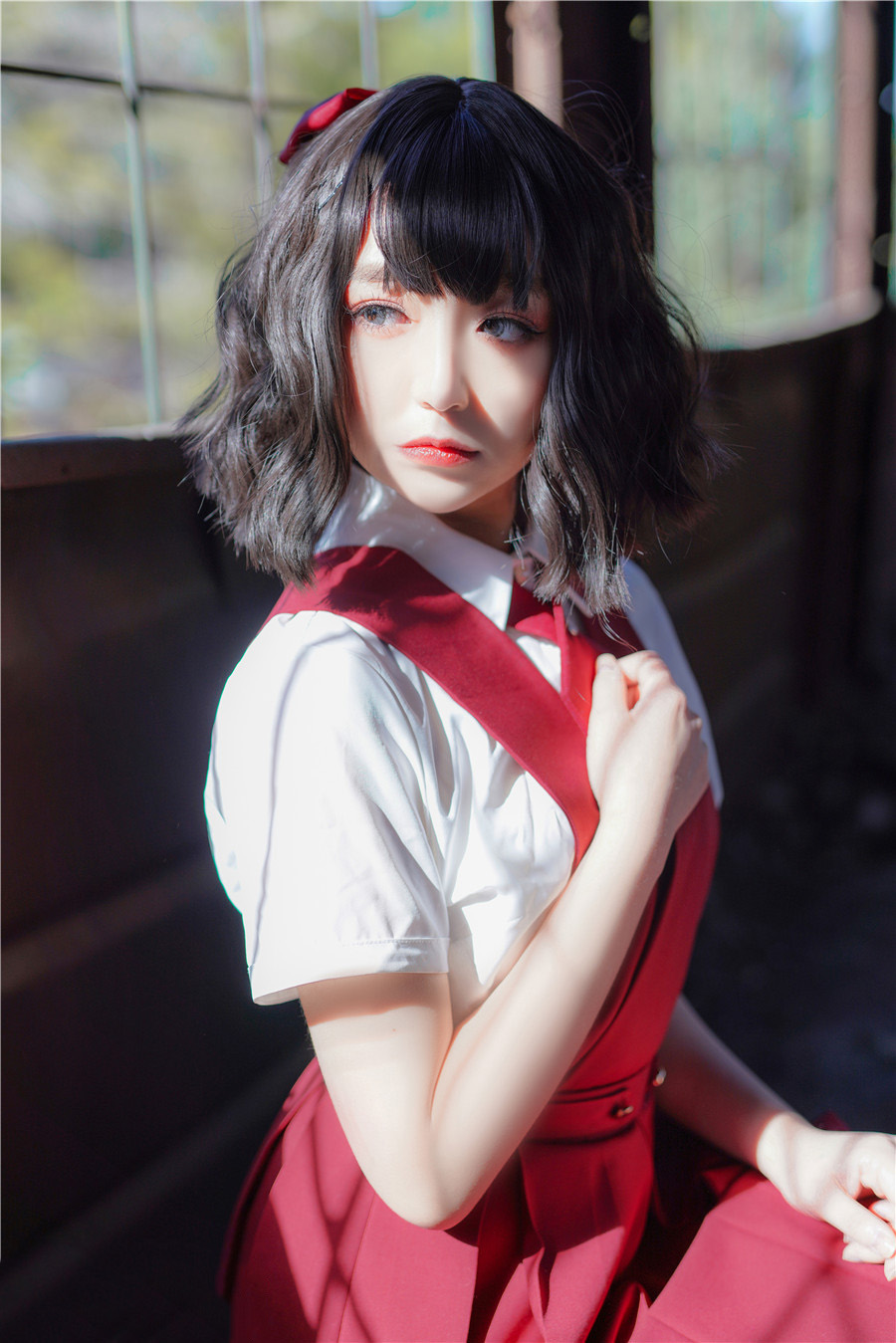 兔玩映画 VOL.049 红色JK裙 [42P] 精选