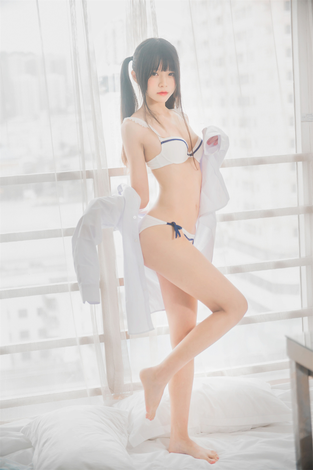 桜桃喵 VOL.003 [47P] 白衬衫双马尾