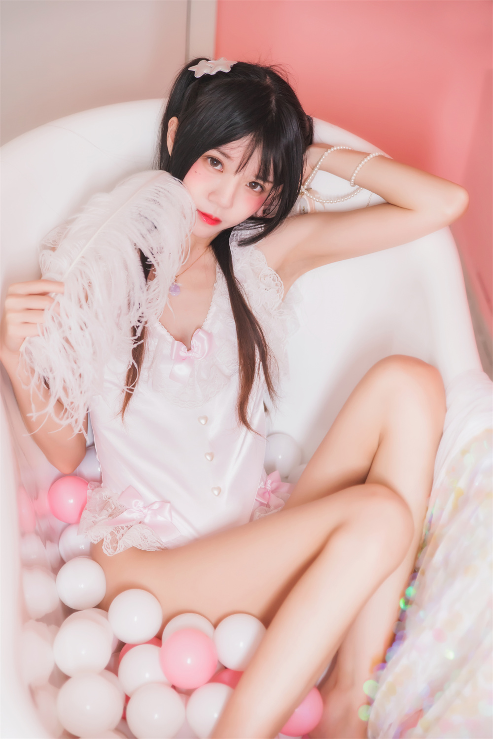 桜桃喵 VOL.038 [57P] 冬眠系列-粉色浴缸
